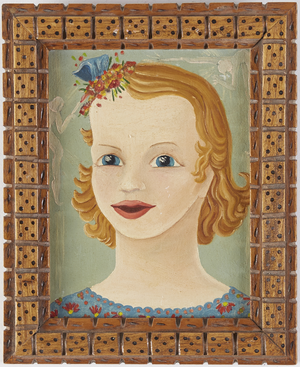 Outsider Art Portrait of a Young Girl