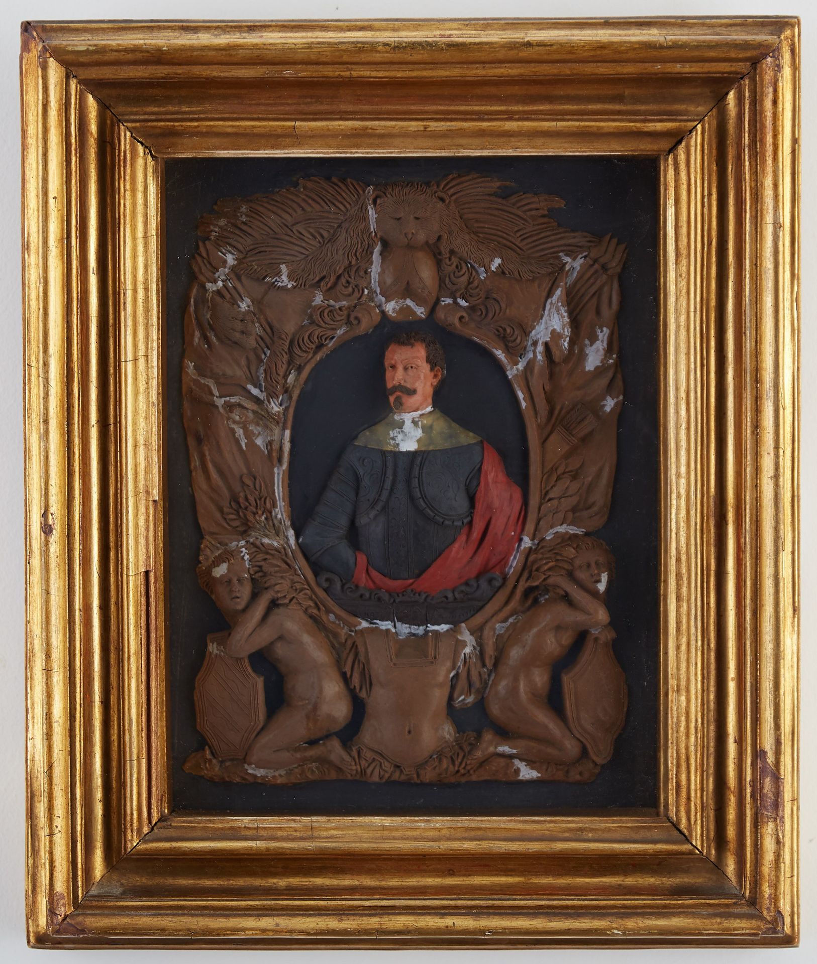 17th Century Italian Wax Portrait Signed - Bild 2 aus 4