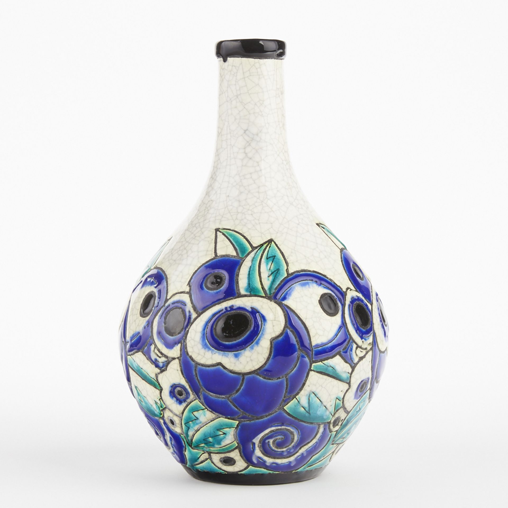 Boch Freres Ceramic Bottle Vase - Bild 4 aus 6