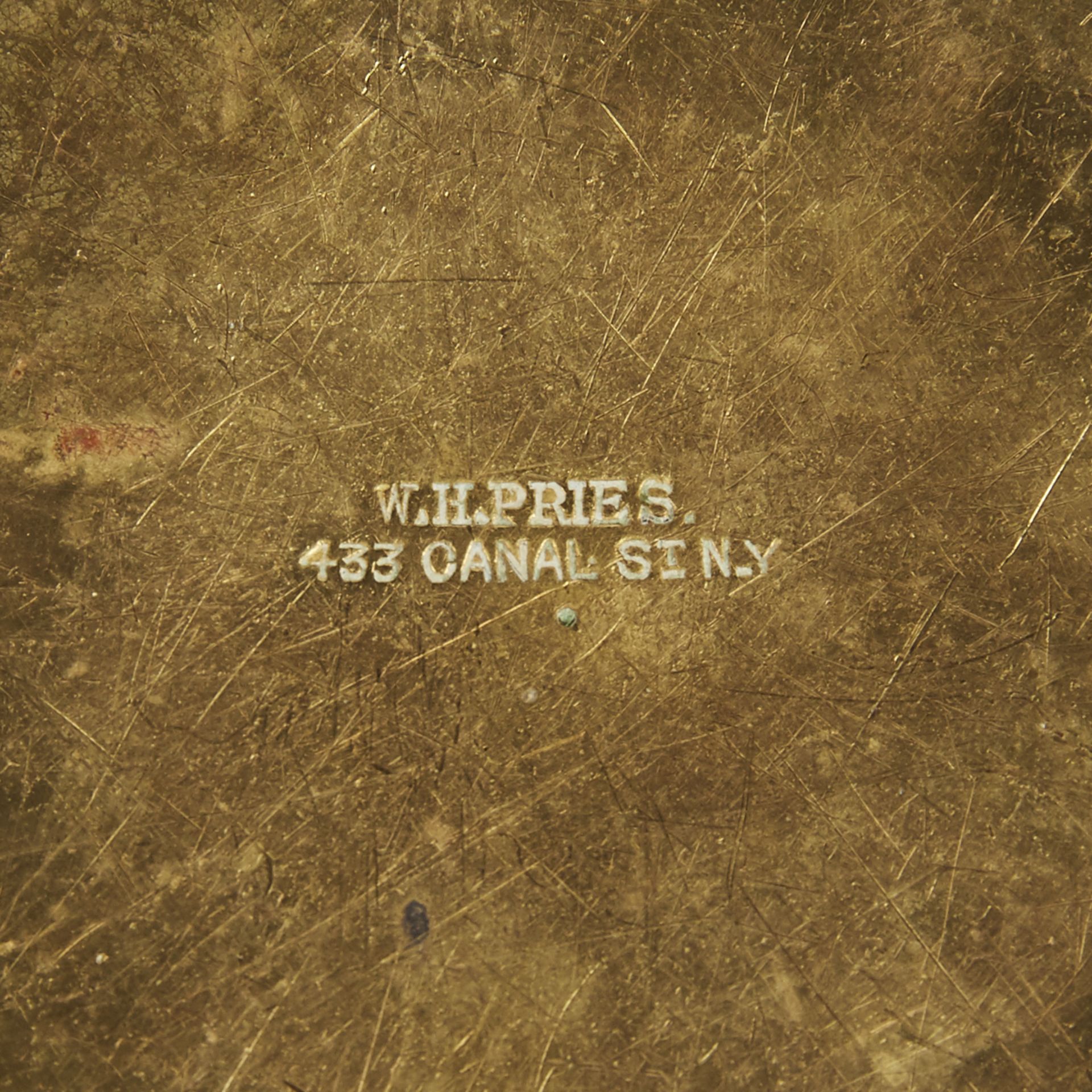 W H Ories New York Hand Wrought Brass Cuspidor - Image 6 of 6