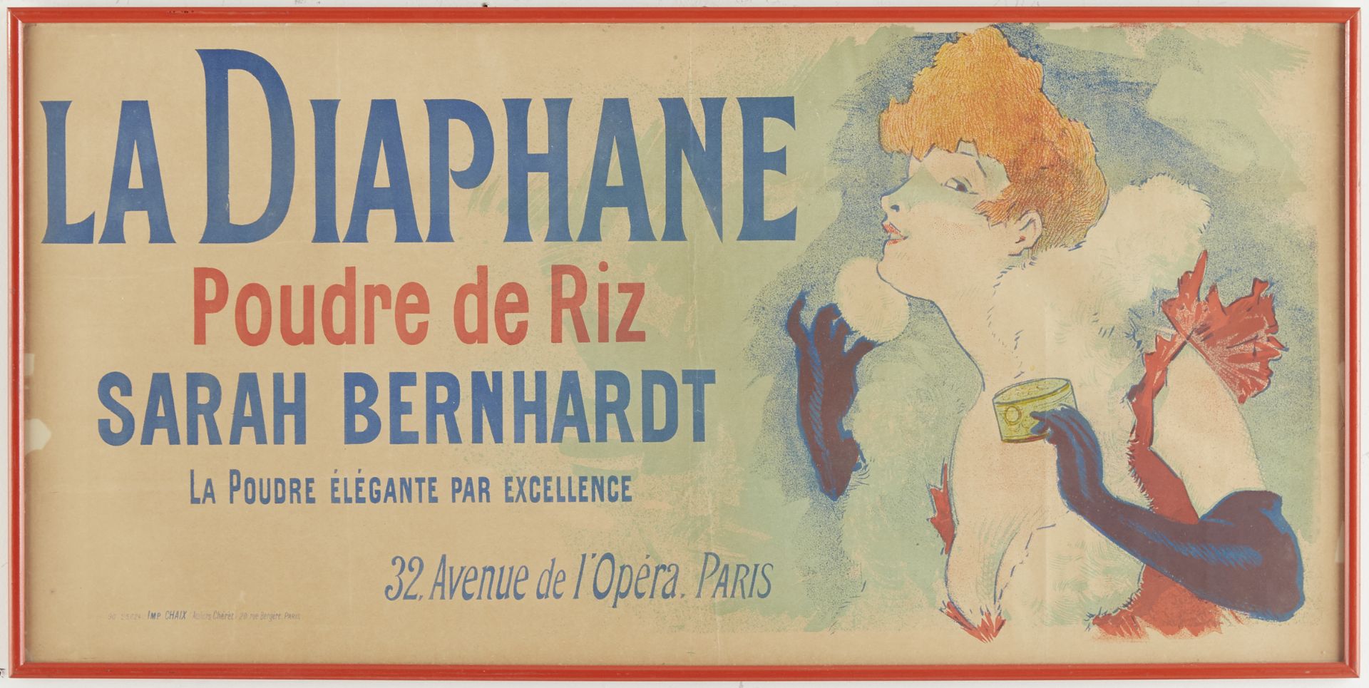 Jules Cheret "La Diaphane" Art Nouveau Advertising Poster - Bild 2 aus 3