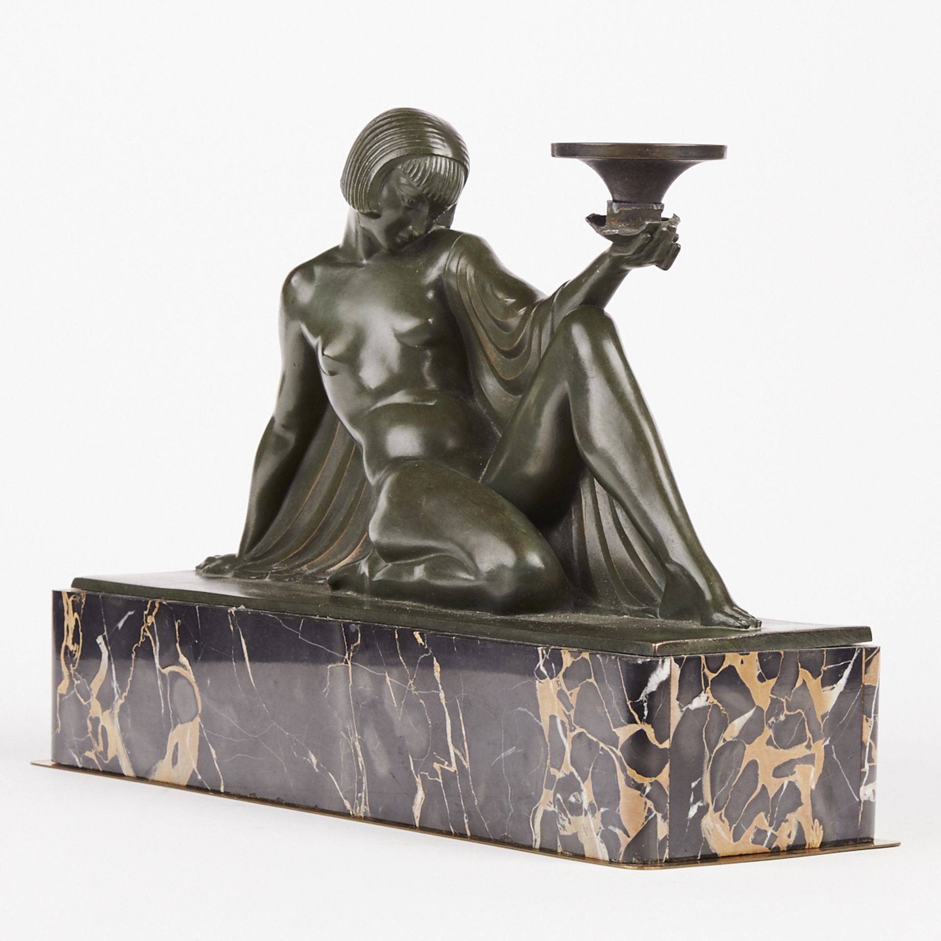 Raymonde Guerbe French Bronze Nude Lamp - Bild 2 aus 10