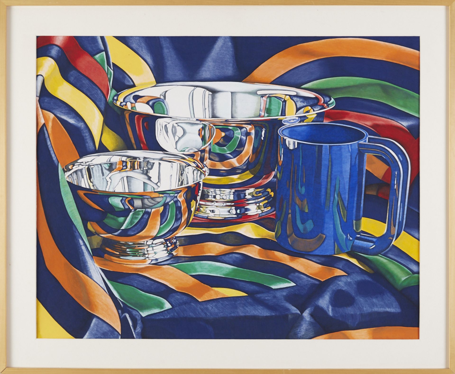 Jeanette Pasin Sloan "Still Life with Blue Cup" Mixed Media - Bild 2 aus 2