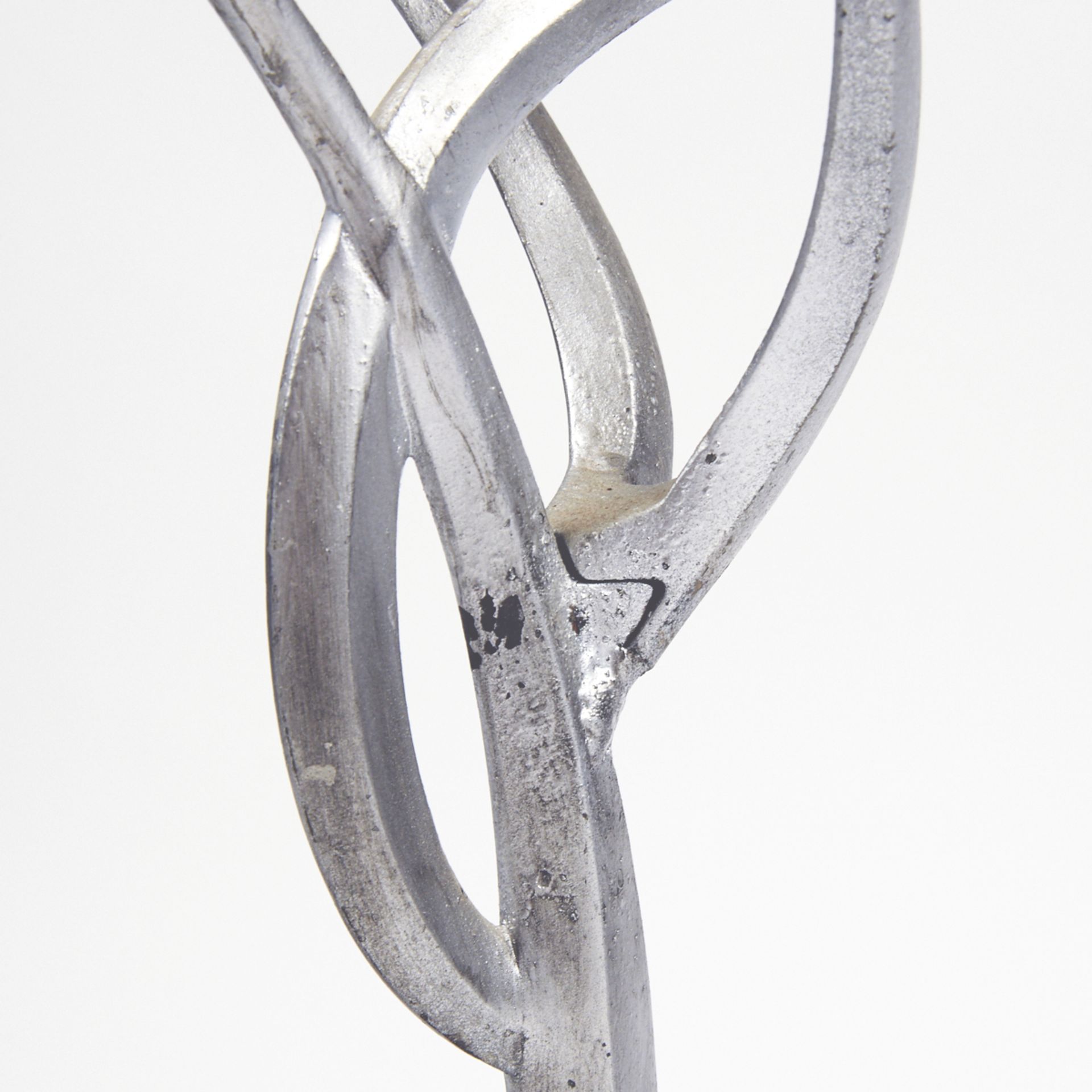 Arts & Crafts Deer Metal Stand w/ Lalique Glass Ashtray - Bild 7 aus 10