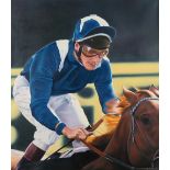 Terrence Fogarty "Jockey II" Oil on Canvas