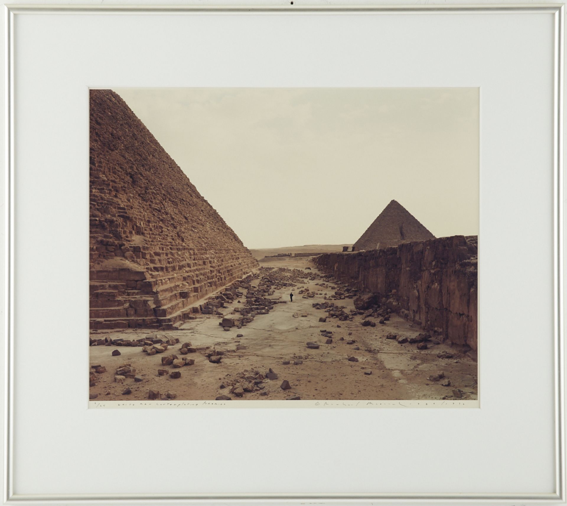 Richard Misrach "White Man Contemplating Pyramids" Photograph - Image 2 of 4