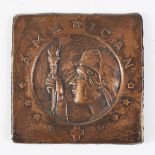 Arts & Crafts American Red Cross Copper Relief Plaque