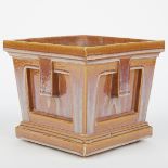 Prairie School Arts & Crafts Terracotta Square Planter