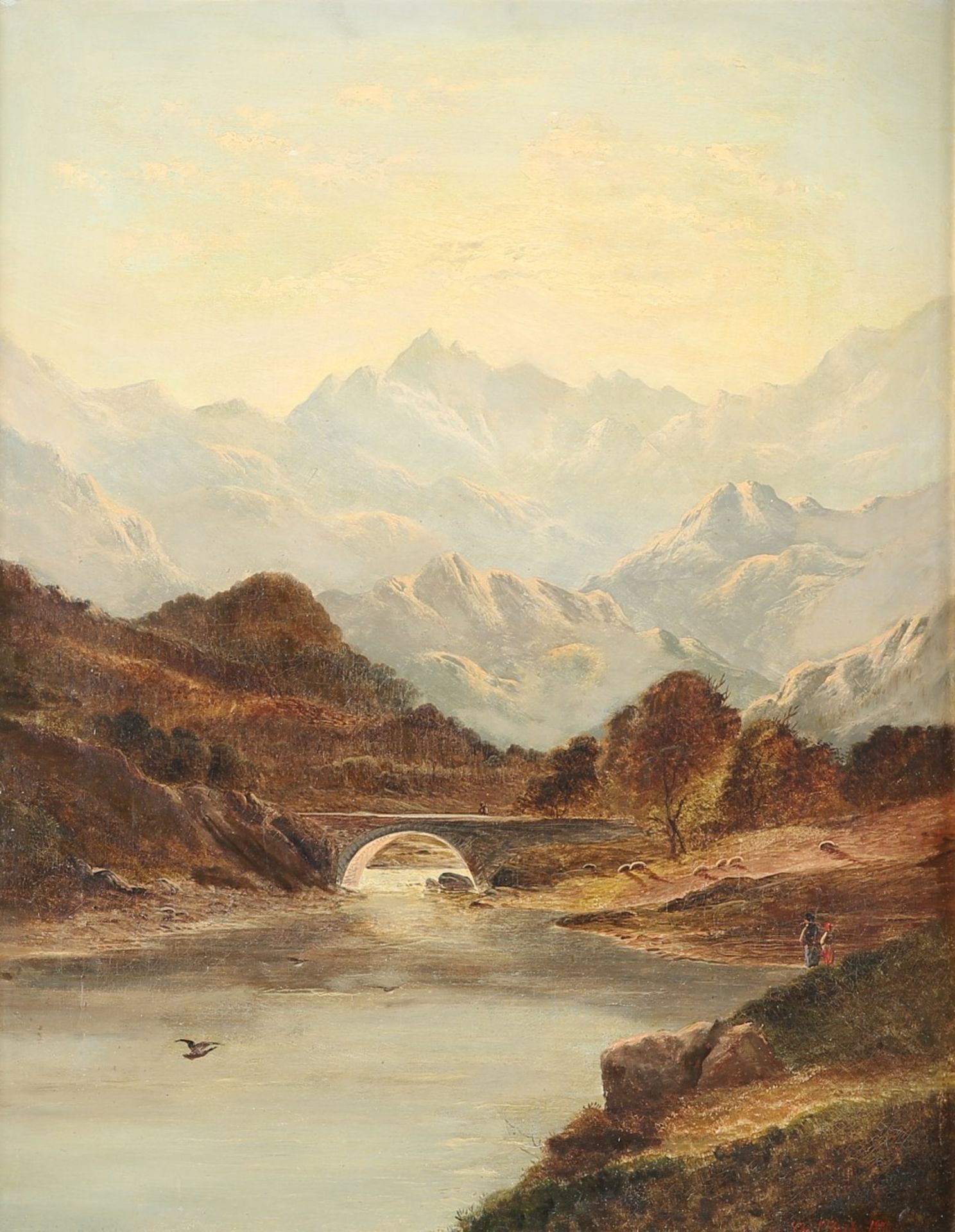 Charles Leslie Landscape Oil on Canvas