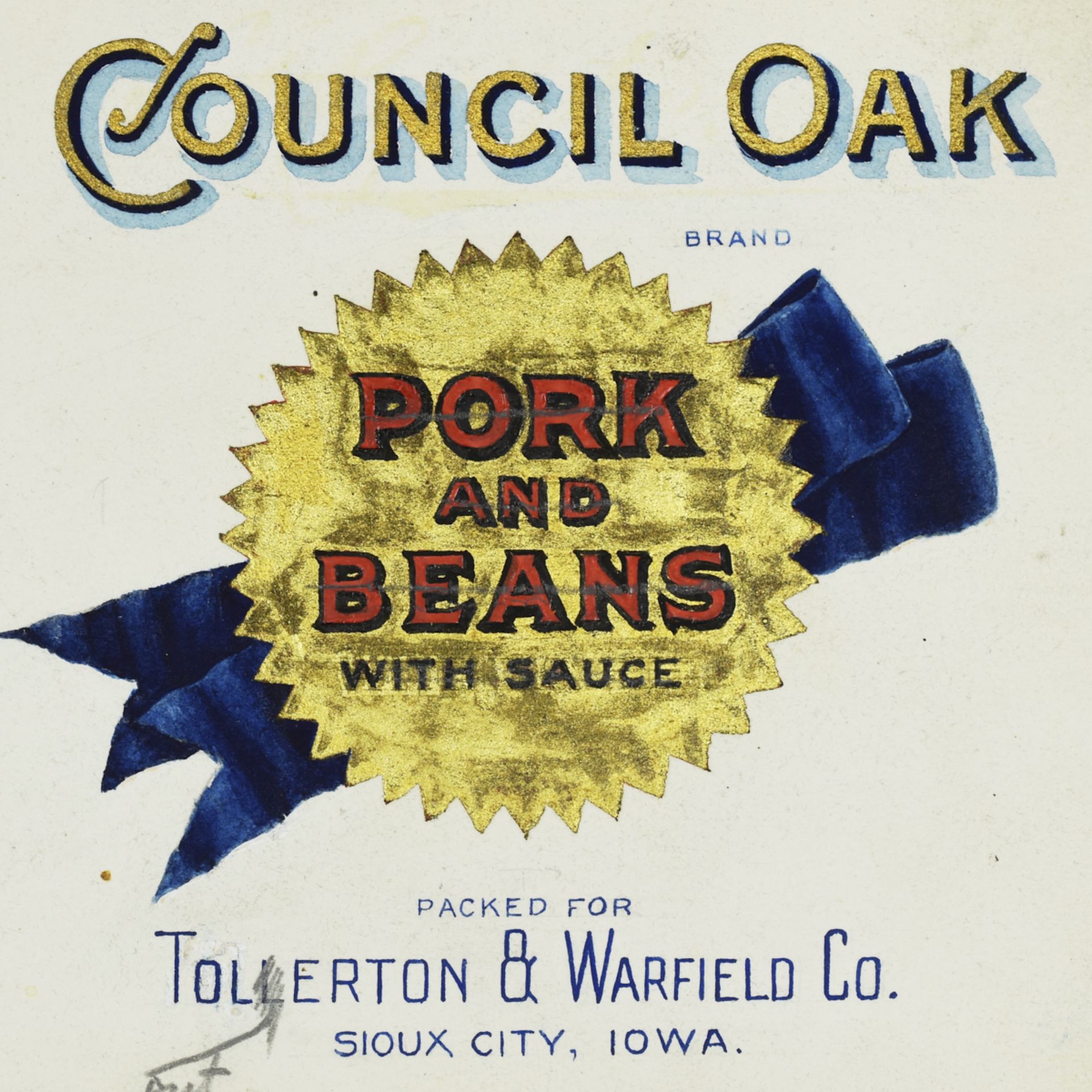 Original Art for Council Oak Pork & Beans Can Label - Image 5 of 5