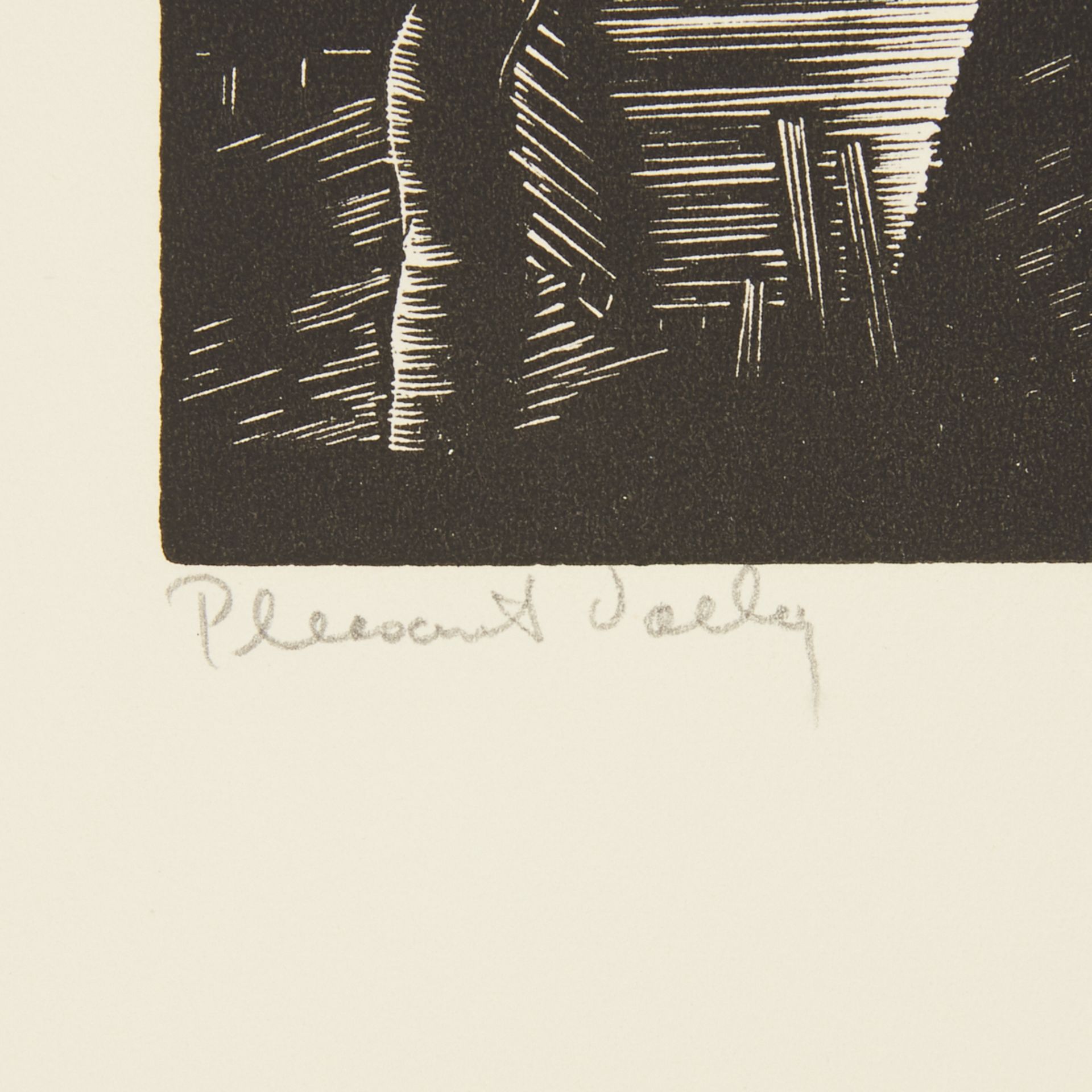Alexander Masley Deco Era Wood Engraving "Pleasant Valley" - Bild 4 aus 5