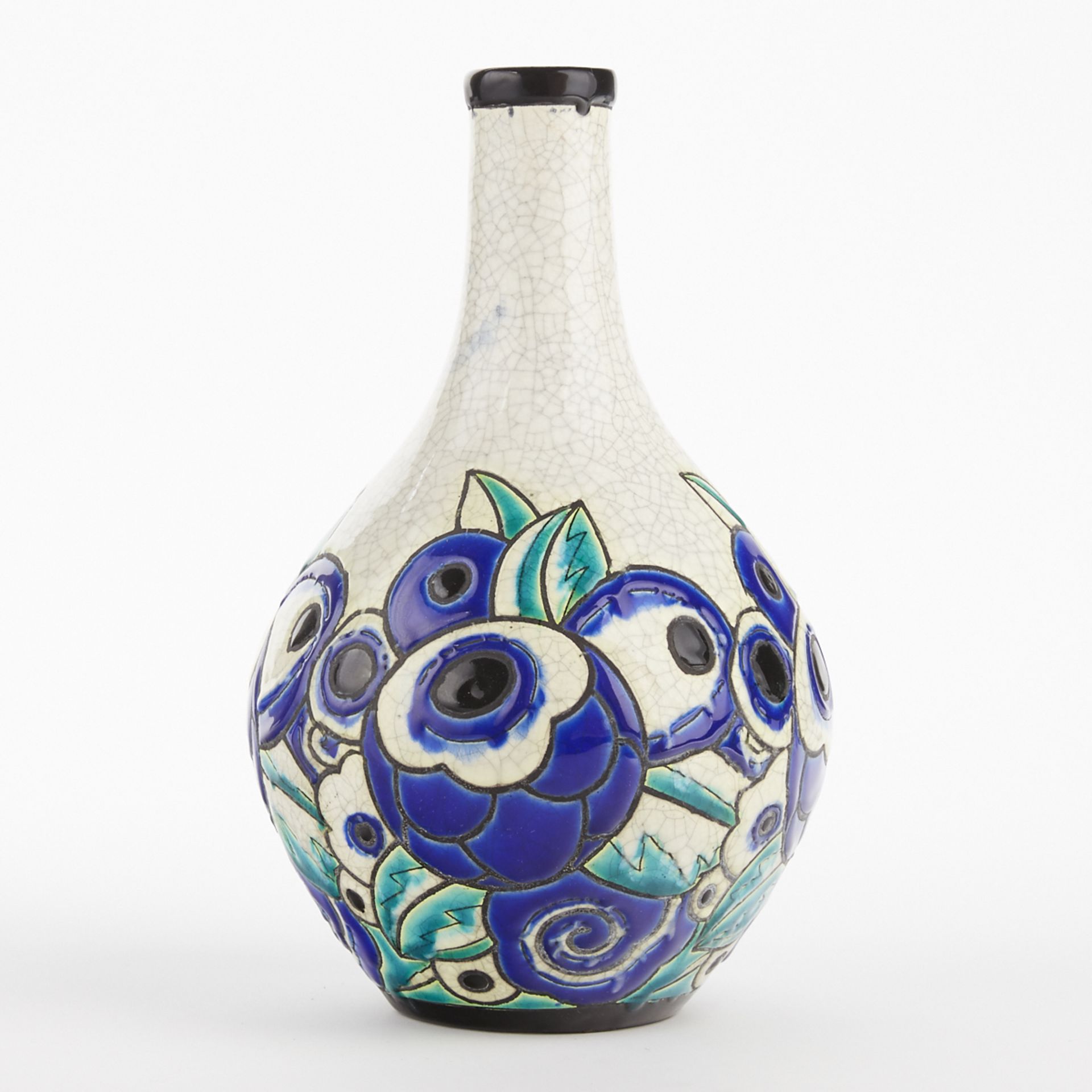 Boch Freres Ceramic Bottle Vase - Bild 2 aus 6