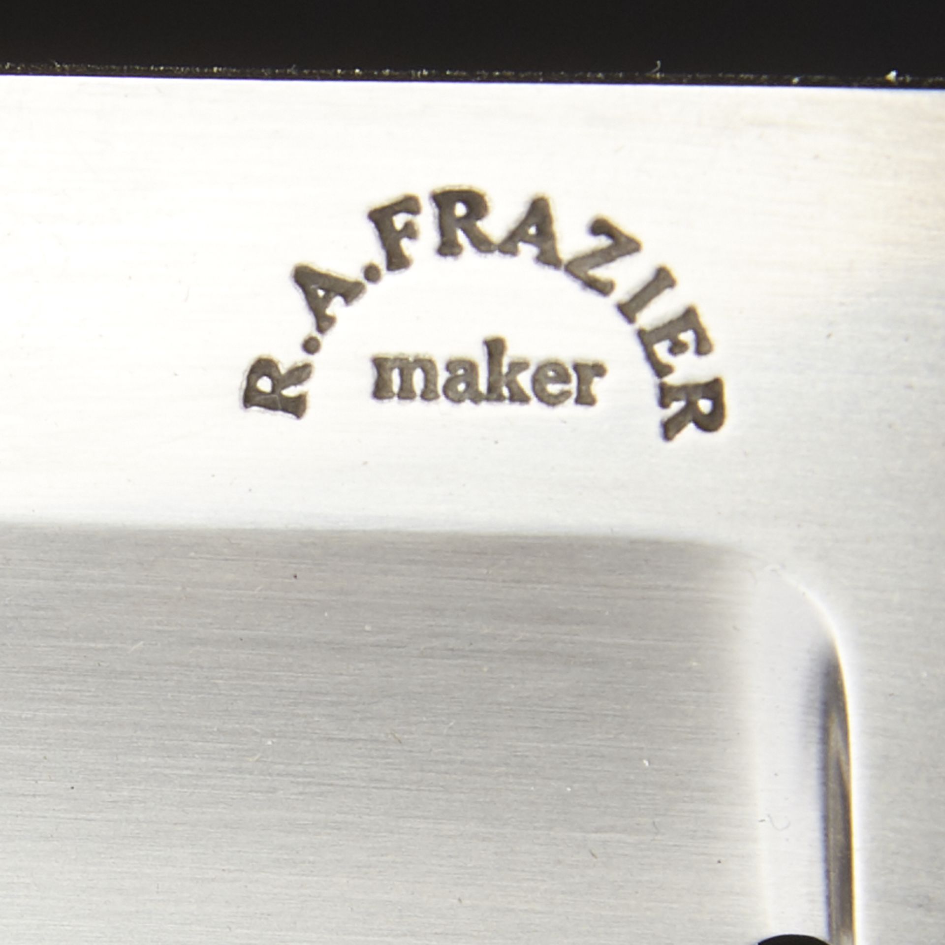 Pair of R. A. (Ronald) Frazier Drop Point Fixed Blade Steel Knives - Bild 6 aus 6