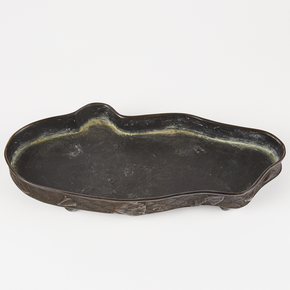 Japanese Bronze Oval Bonsai Tray - Image 2 of 7