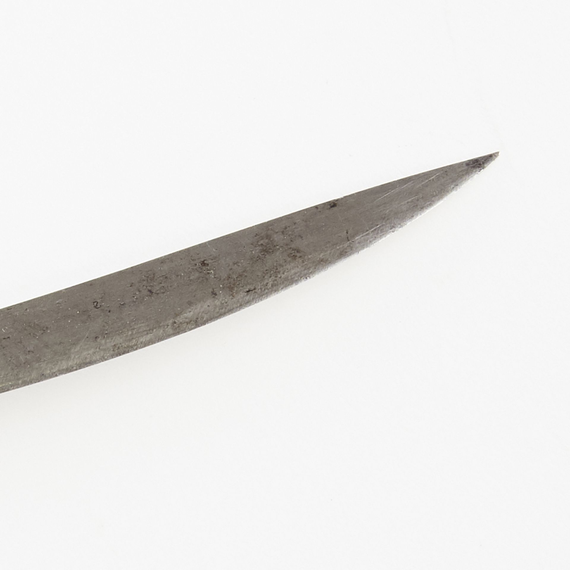 Asian Silver and Steel Knife w/ Sheath - Bild 4 aus 7