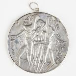 Salvador Dali 1978 "Peace" Silver Medallion Pendant