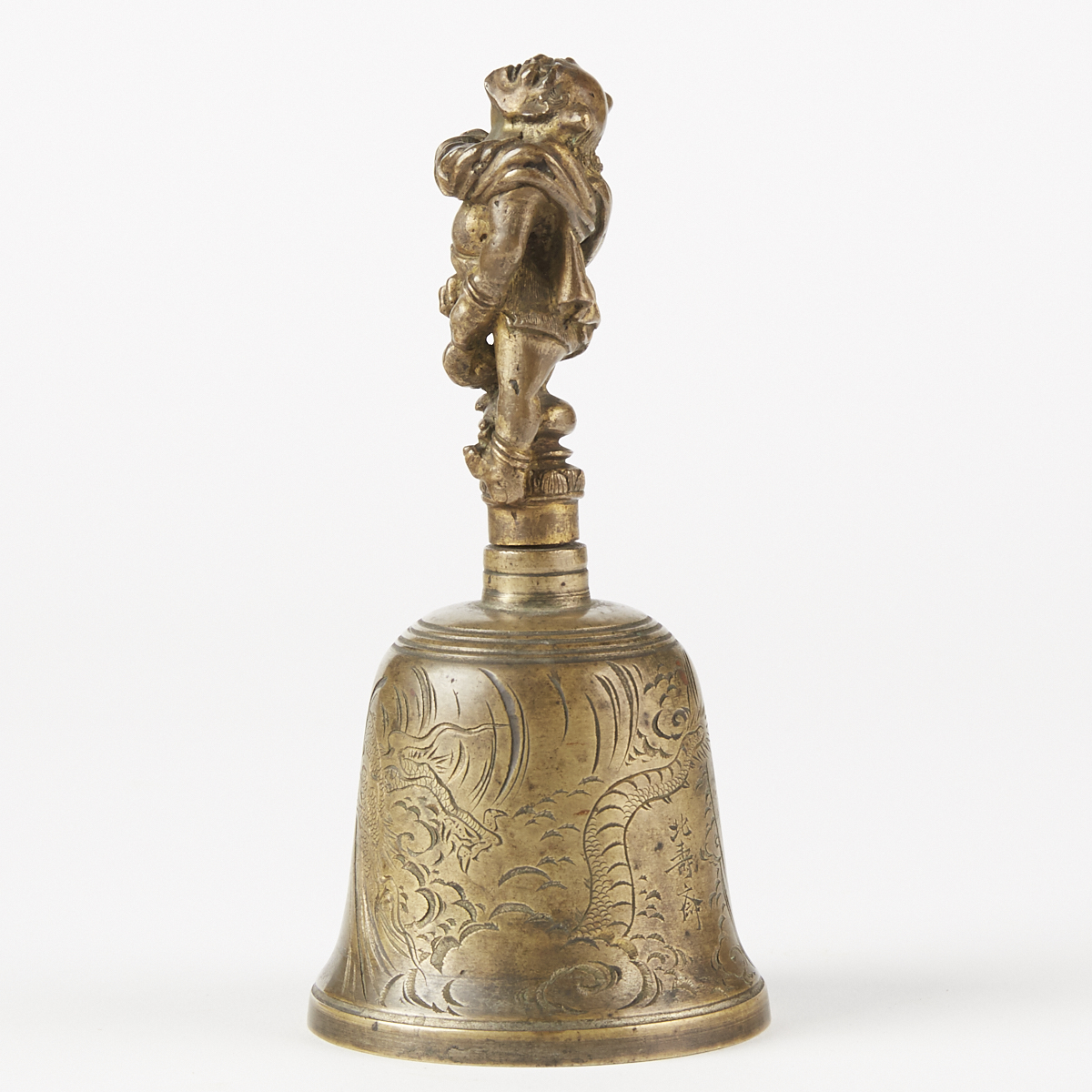 Japanese Bronze Oni Bell Okimono - Signed - Image 4 of 7