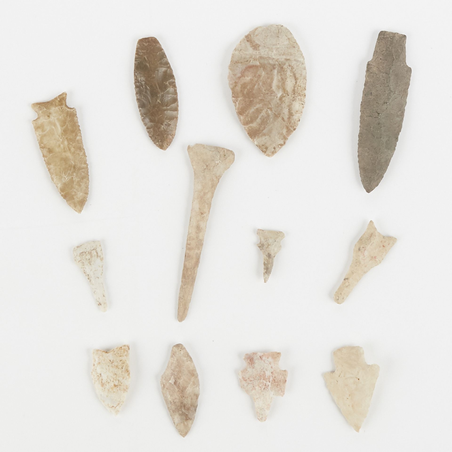 Grp: 12 Stone Points Arrowheads Drills - Bild 2 aus 7