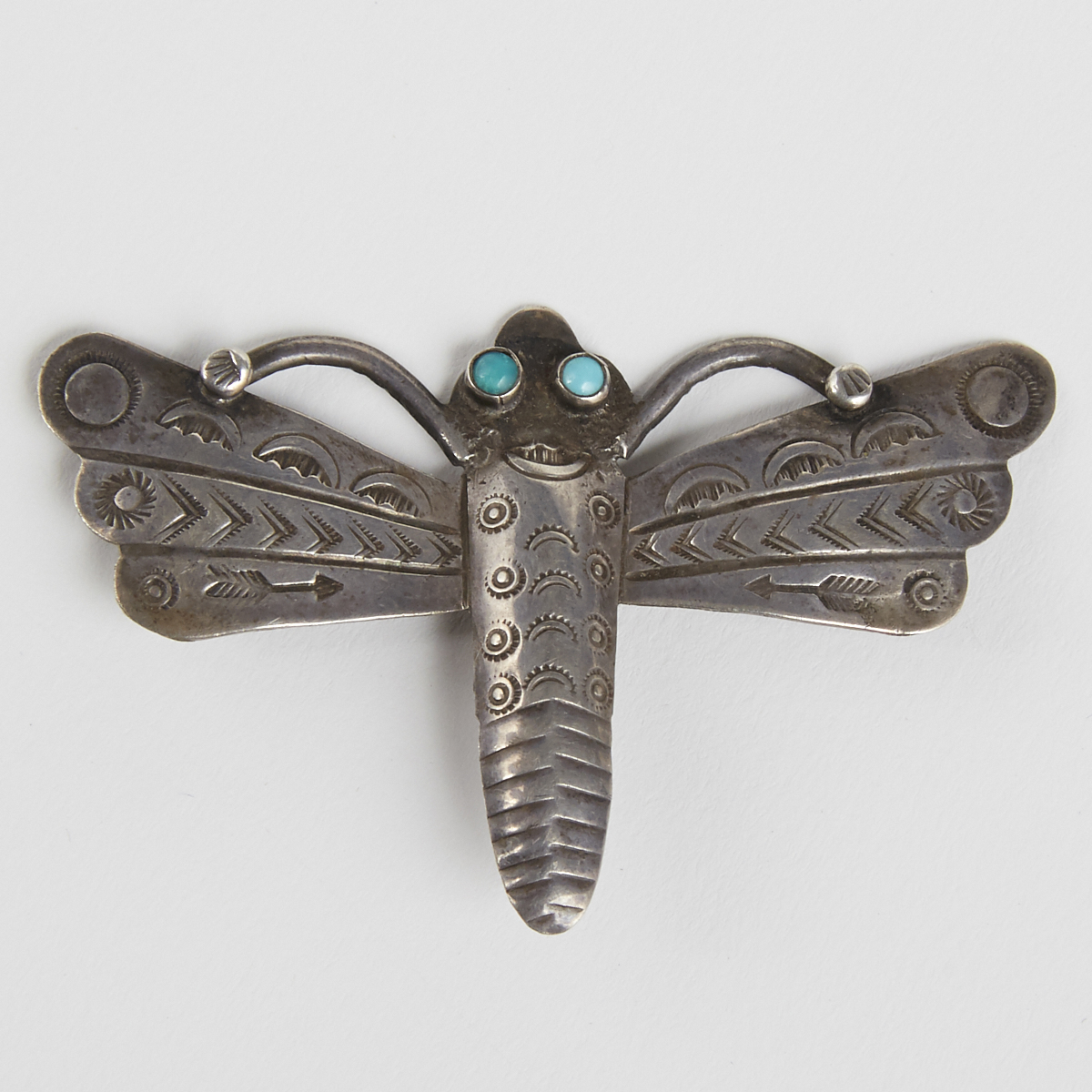 Grp: 3 Early 20th c. Southwest Navajo Silver Items - Image 6 of 7