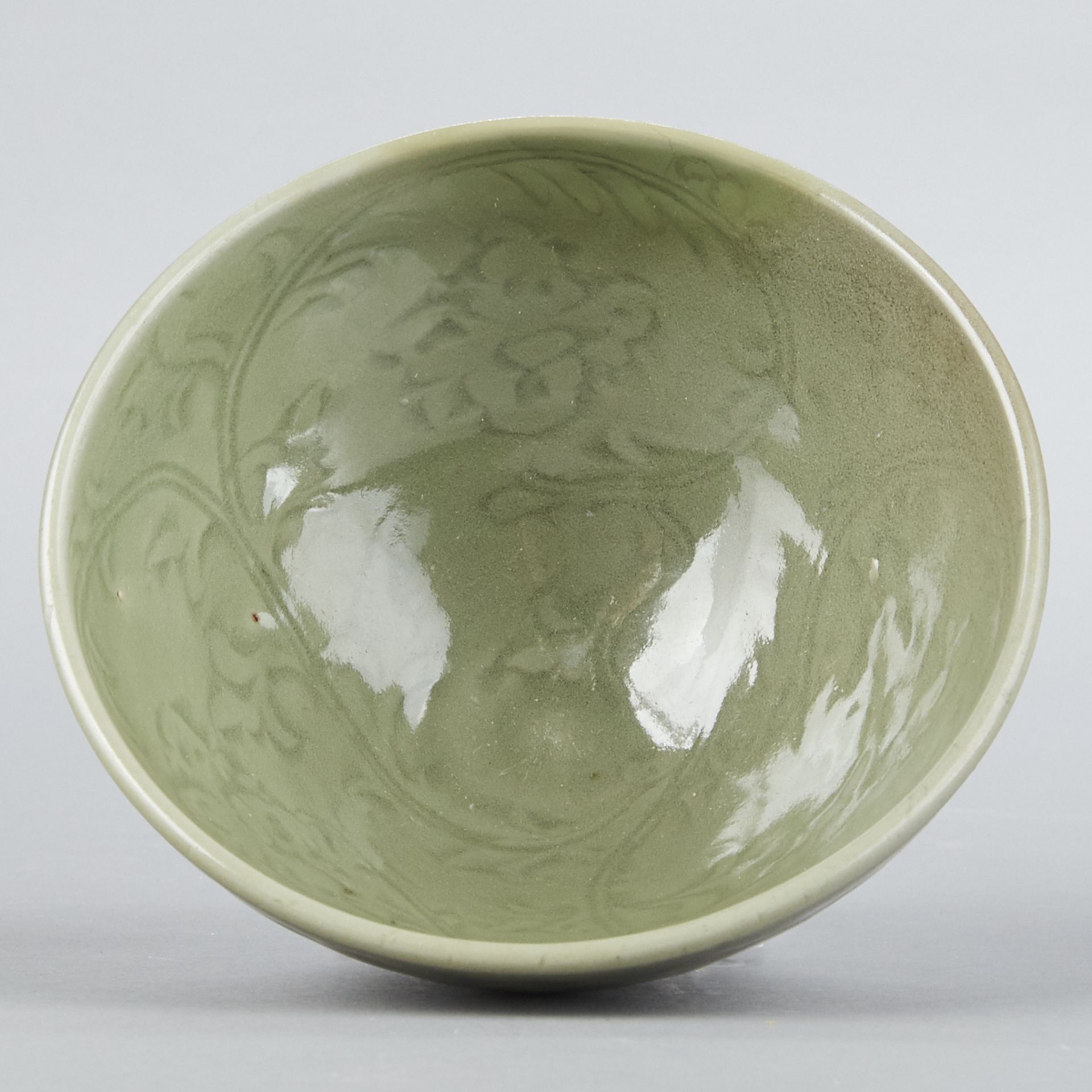 Modern Chinese Ming Longquan Style Celadon Bowl