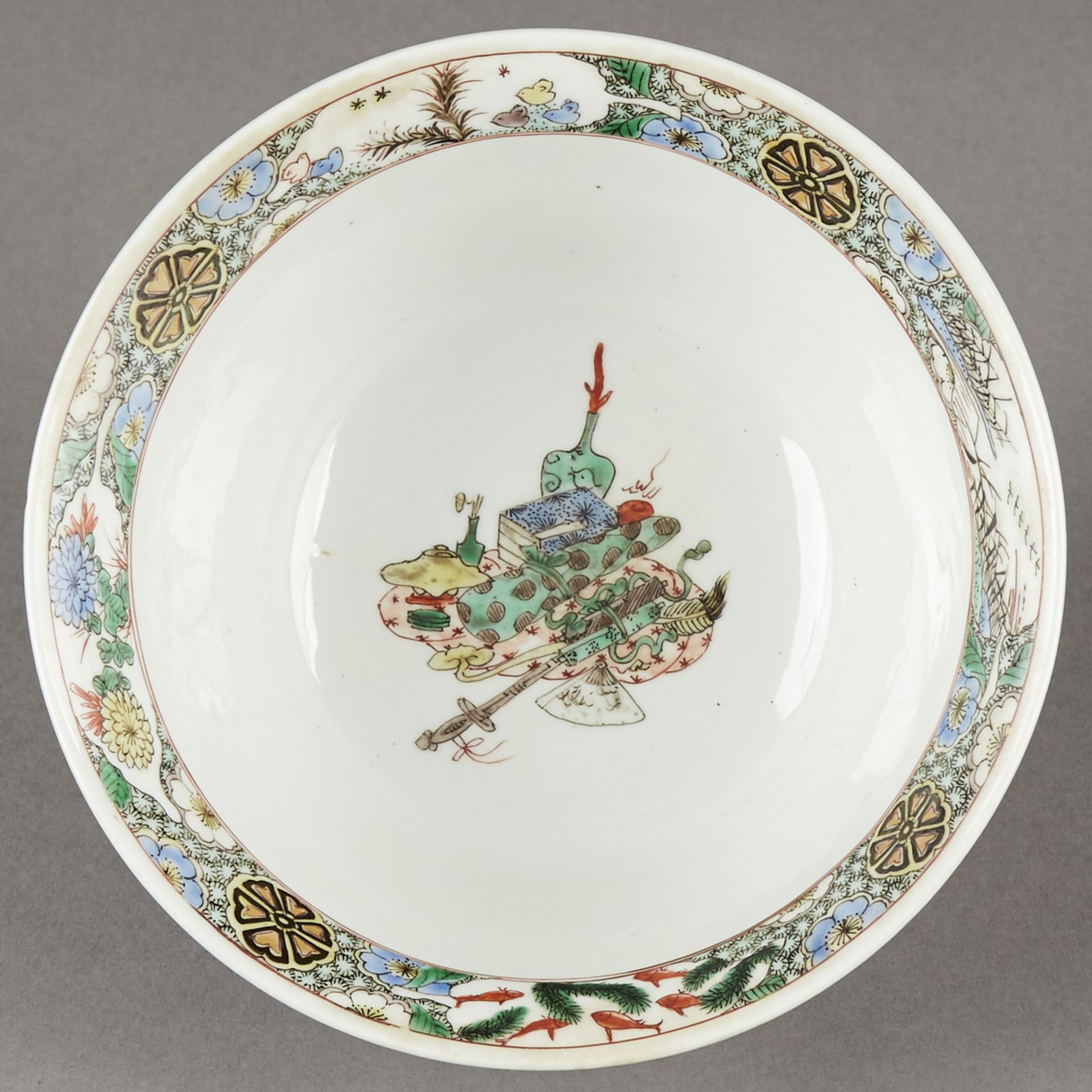 Chinese Famille Verte Porcelain Bowl - Bild 6 aus 8