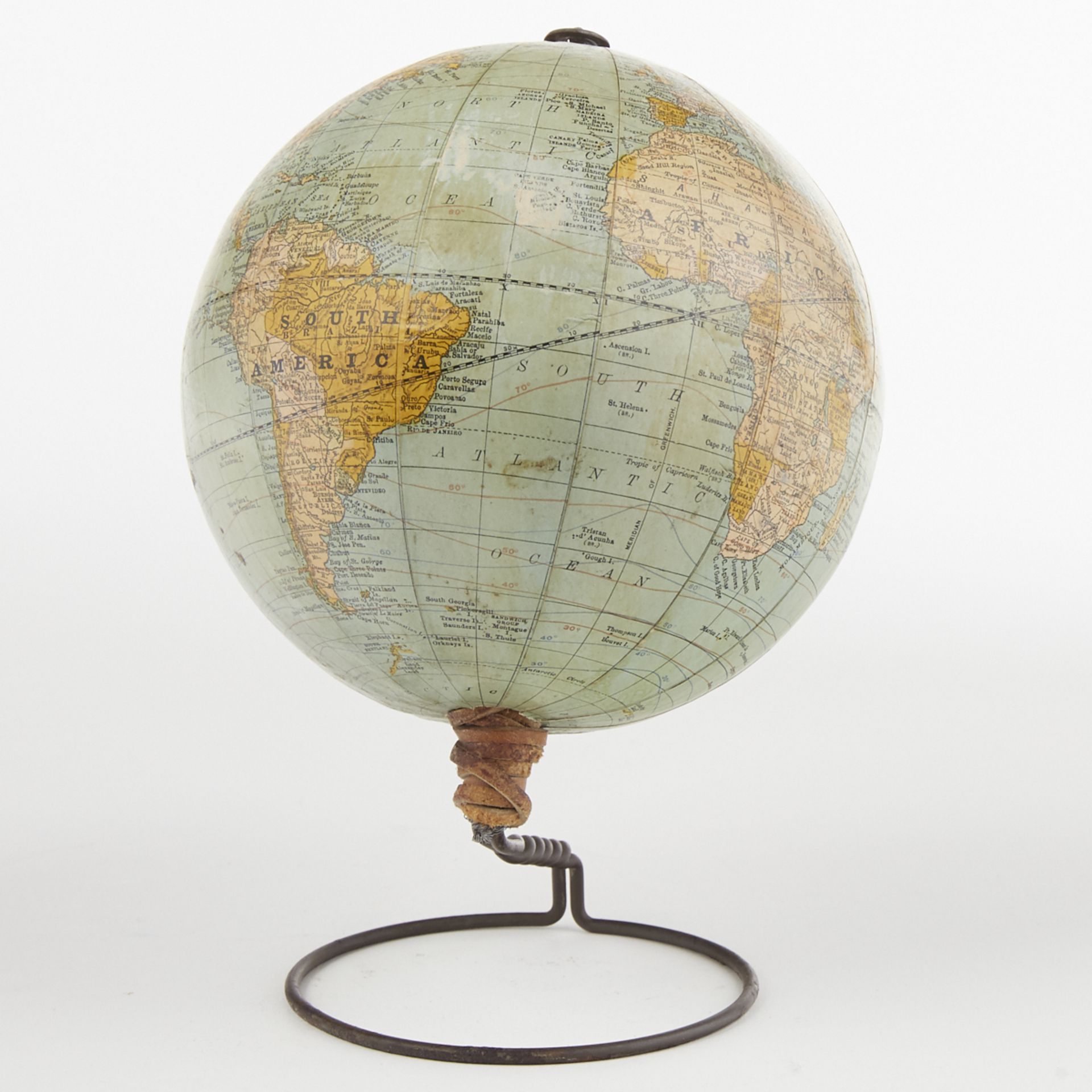 Rand McNally's 1892 1st Marketed School Earth Globe - Bild 4 aus 7