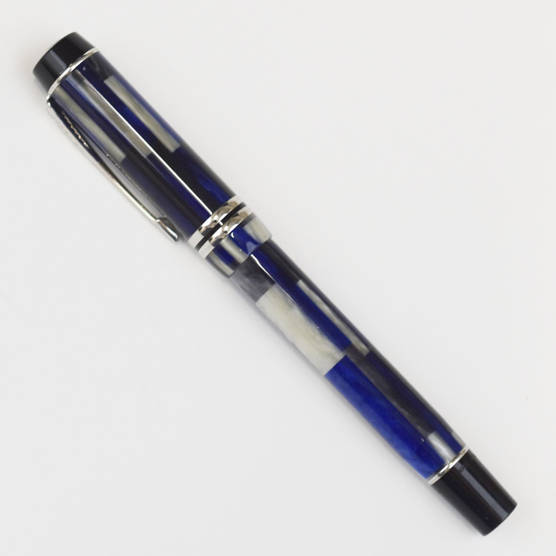 Parker Duofold Mosaic Blue Ballpoint Pen - Bild 2 aus 5