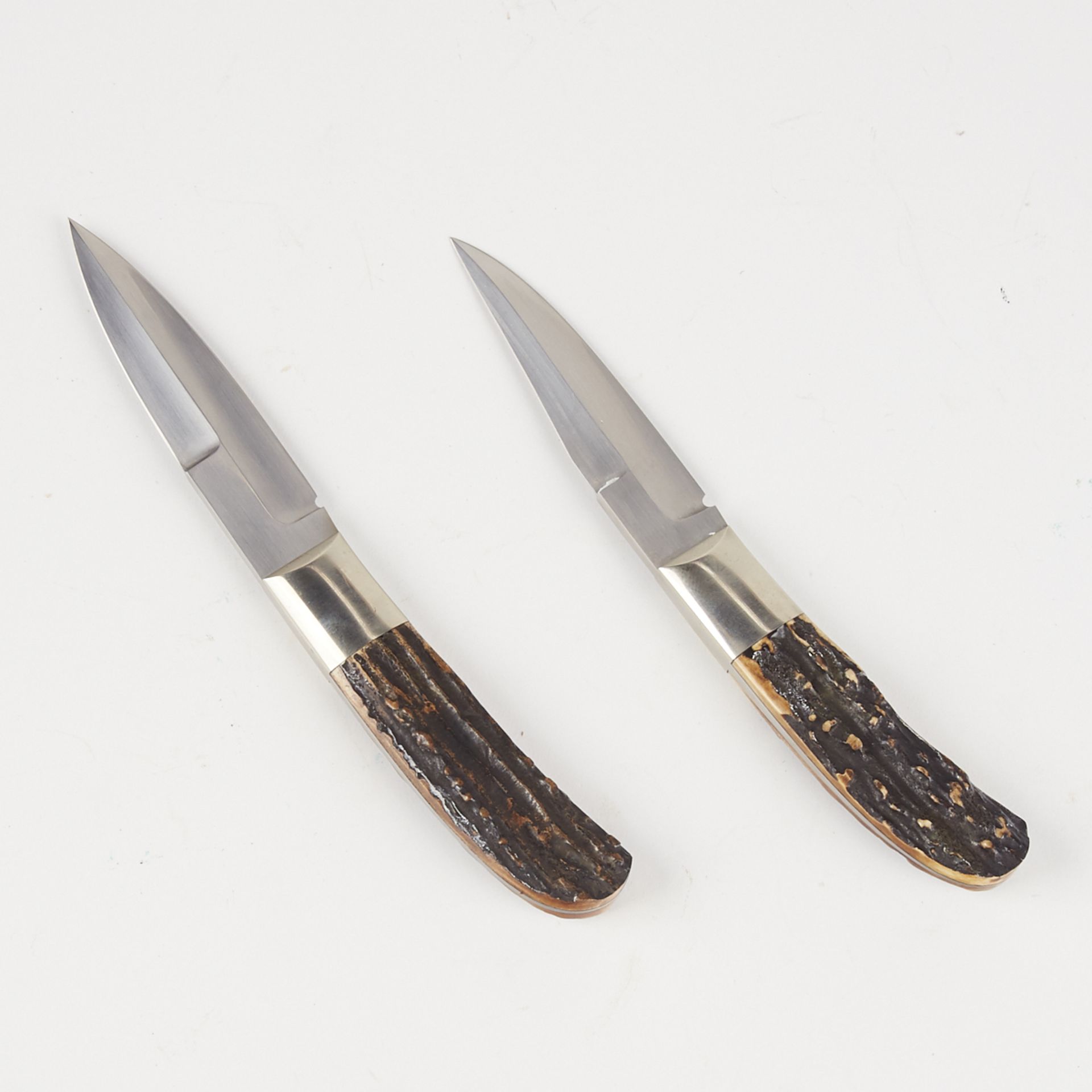 Pair of R. A. (Ronald) Frazier Drop Point Fixed Blade Steel Knives - Bild 3 aus 6