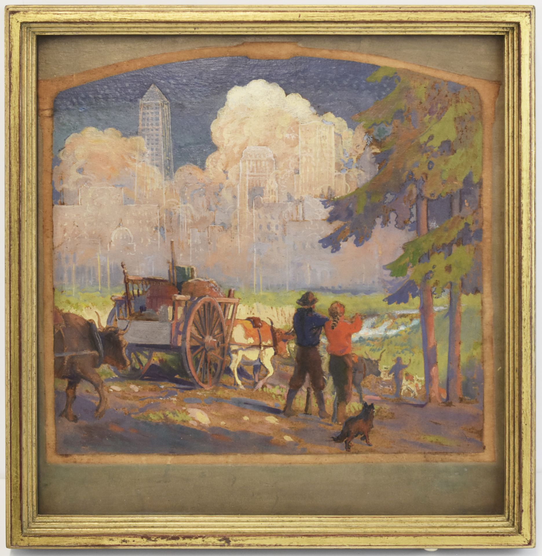 Edward Brewer Minnesota Pioneers Oil on Canvas - Bild 2 aus 3