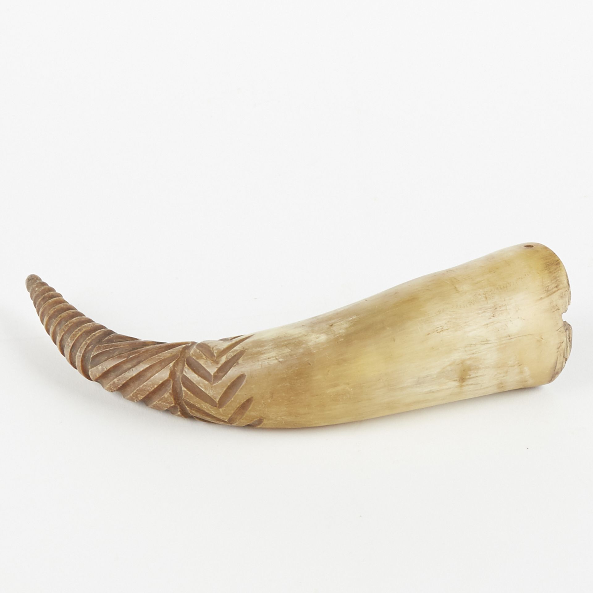 Carved Powderhorn North America - Bild 4 aus 9