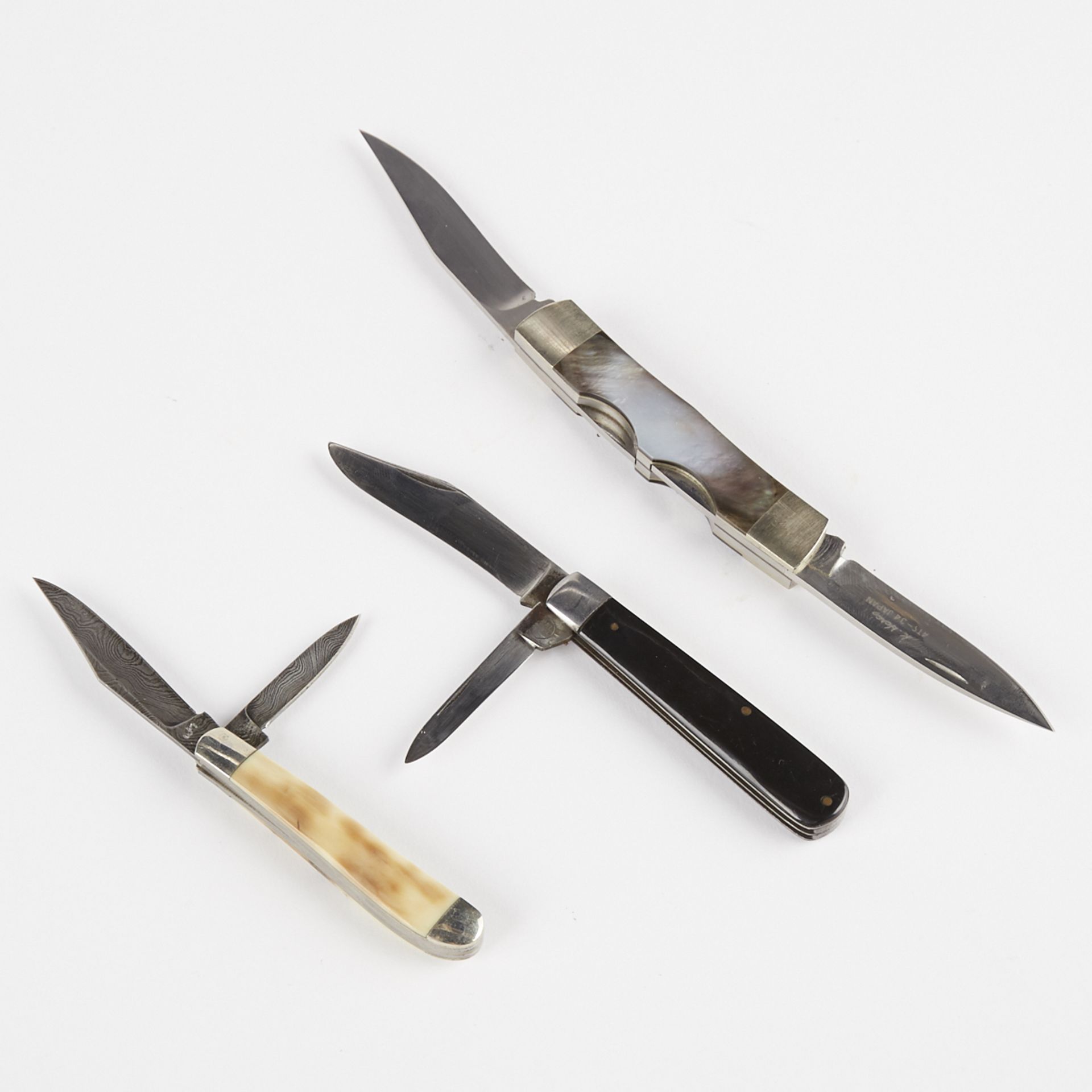 Grp: 3 Double Blade Folding Knives - Hara Shadley Remington