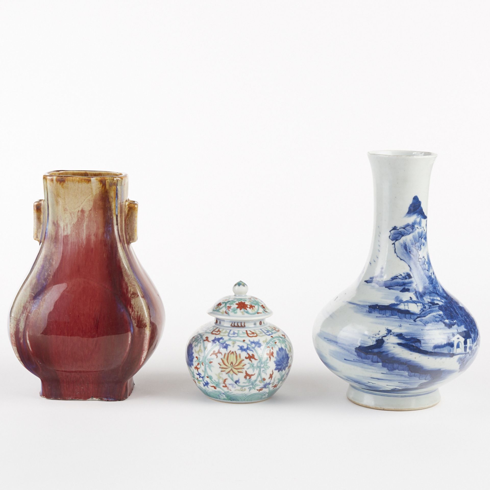 Grp: 3 20th c. Chinese Republic Porcelain Vases - Marked - Bild 3 aus 8