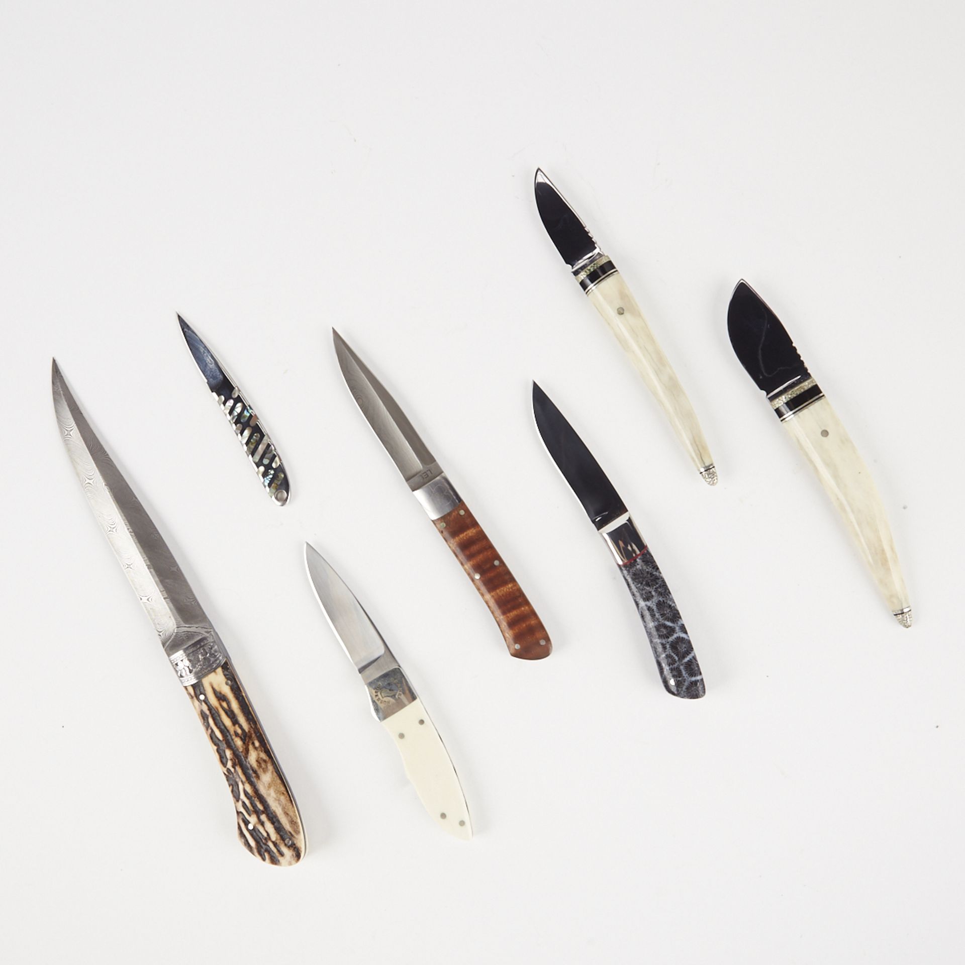 Grp: 6 Steel Knives - Koji Hara Lee W.C. Johnson - Bild 2 aus 11