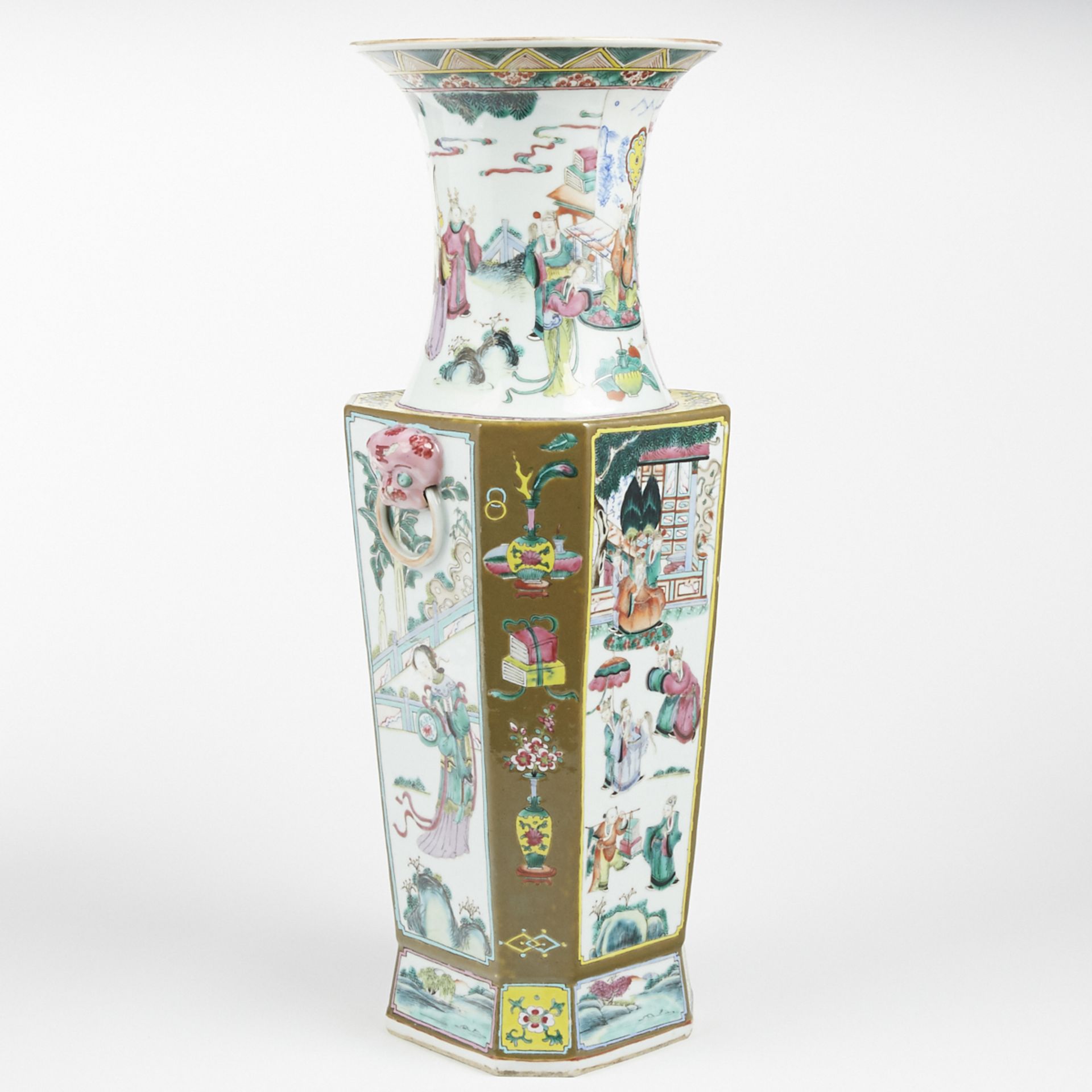 Large Chinese Qing Famille Rose Porcelain Vase - 22 inch - Bild 5 aus 8