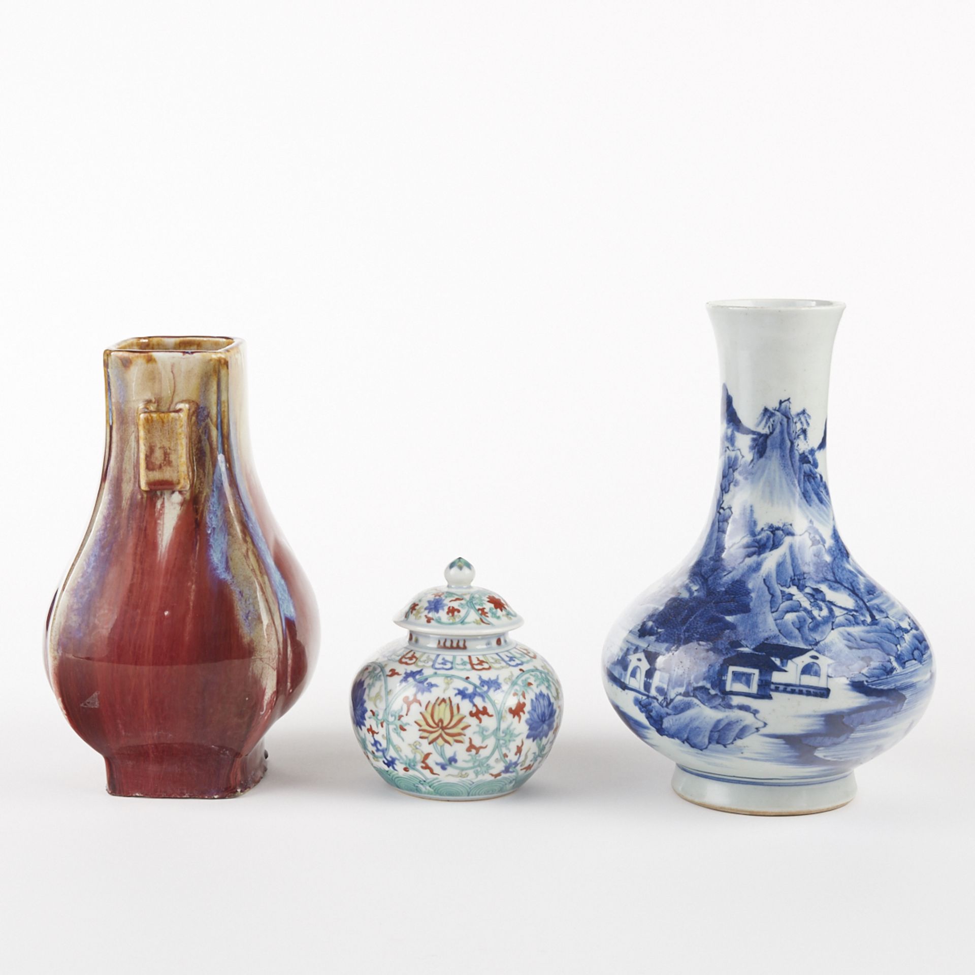Grp: 3 20th c. Chinese Republic Porcelain Vases - Marked - Bild 2 aus 8