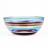 Paolo Venini Murano Art Glass Bowl Signed