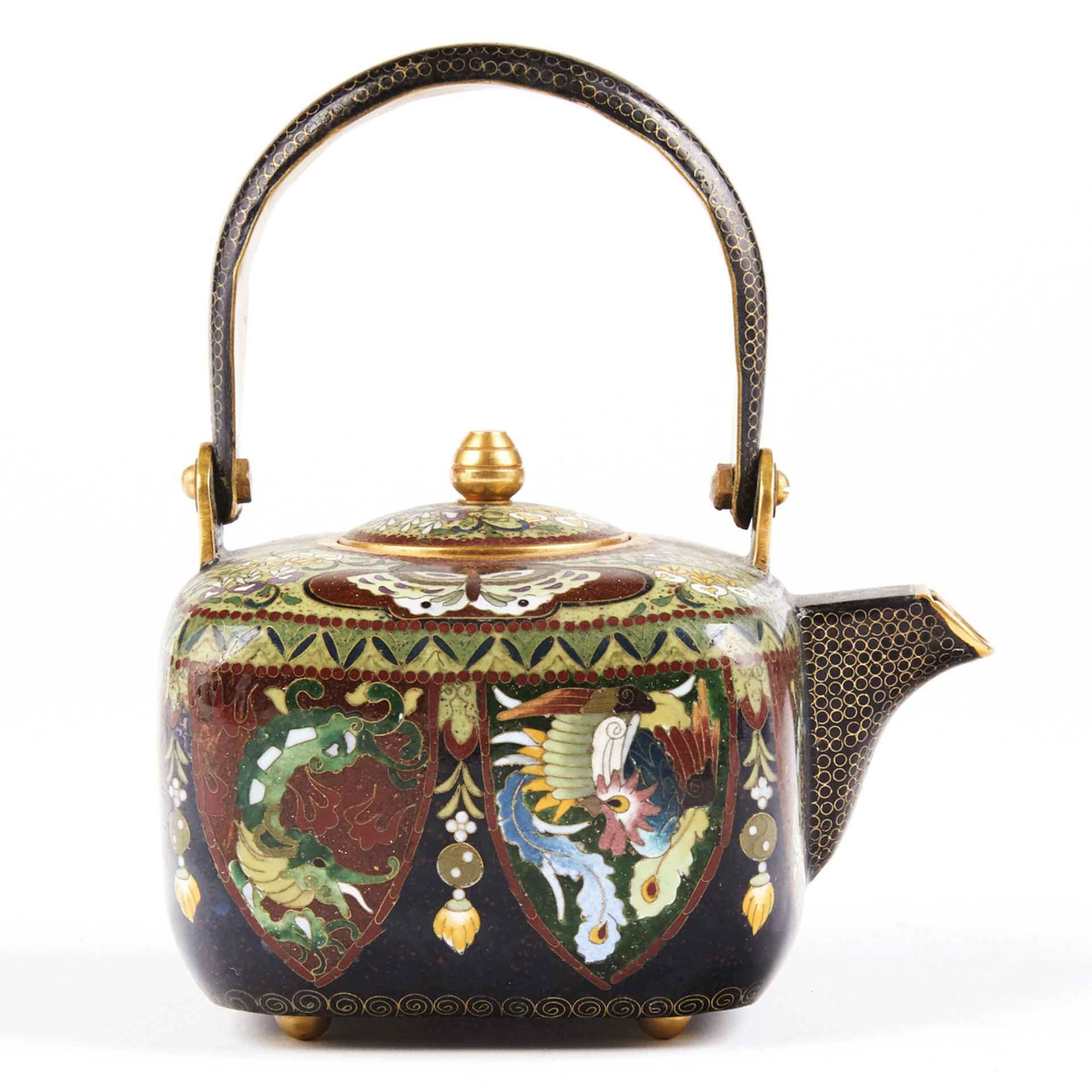 Ando Cloisonne Miniature Tea Pot - Bild 4 aus 7