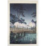 Tsuchiya Koitsu "Benkei Bridge" Japanese Woodblock Print