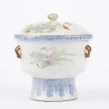 20th c. Republic Chinese Porcelain Famille Rose Warming Dish