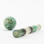 Grp: Jade Bead & Agate Cigarette Holder