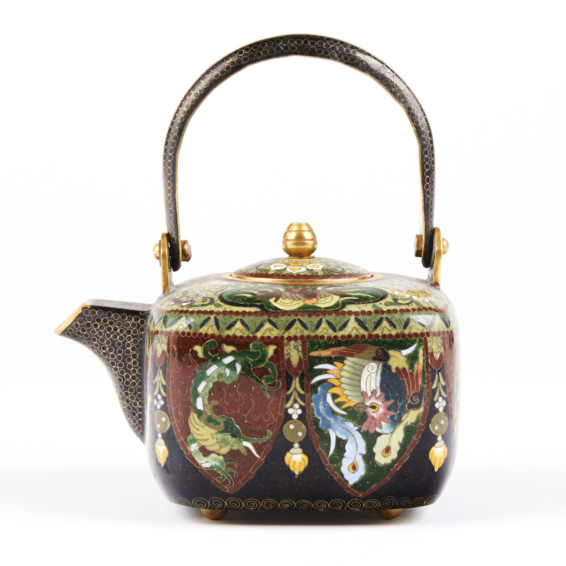 Ando Cloisonne Miniature Tea Pot - Bild 2 aus 7