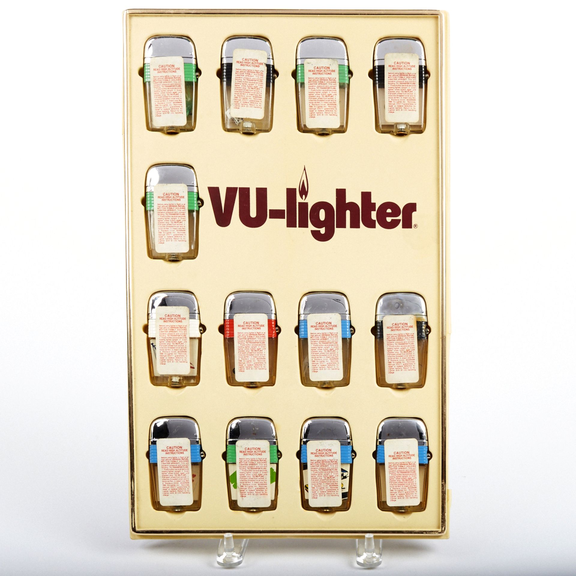 Grp: 13 Lighters in VU Lighters Display Tray - Image 2 of 2