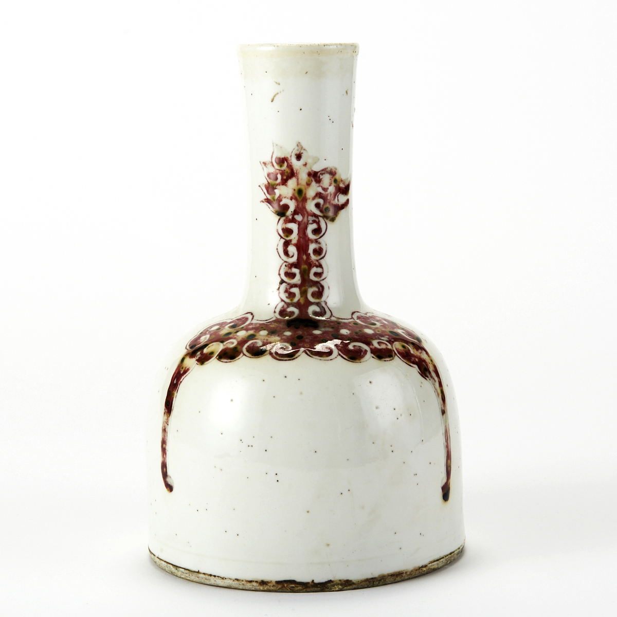 Chinese Republic Iron Red Porcelain Mallet Vase - Marked - Image 5 of 5