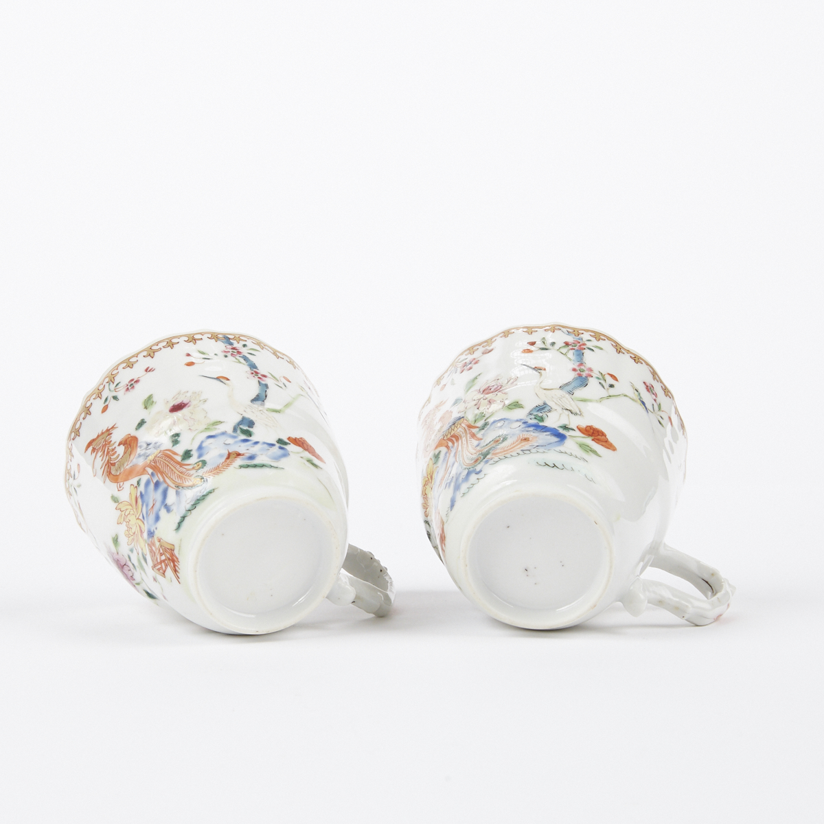 Pair of 18th c. Chinese Porcelain Famille Rose Teacups - Image 5 of 5