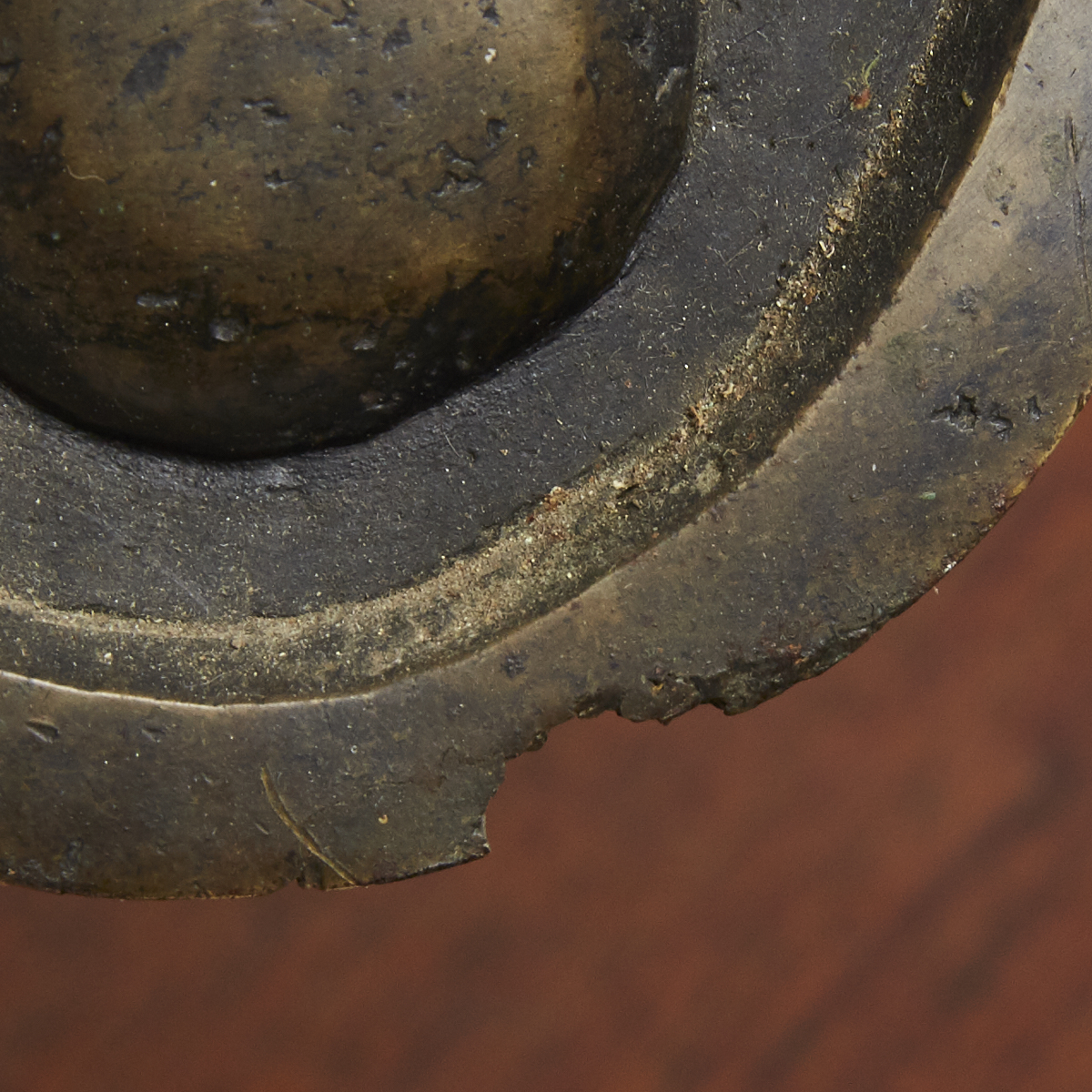 Large Chinese Bronze Bell with Stand - Marked - Image 14 of 16