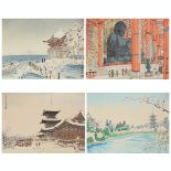 Grp: 4 Eiichi Kotozuka Japanese Woodblock Prints