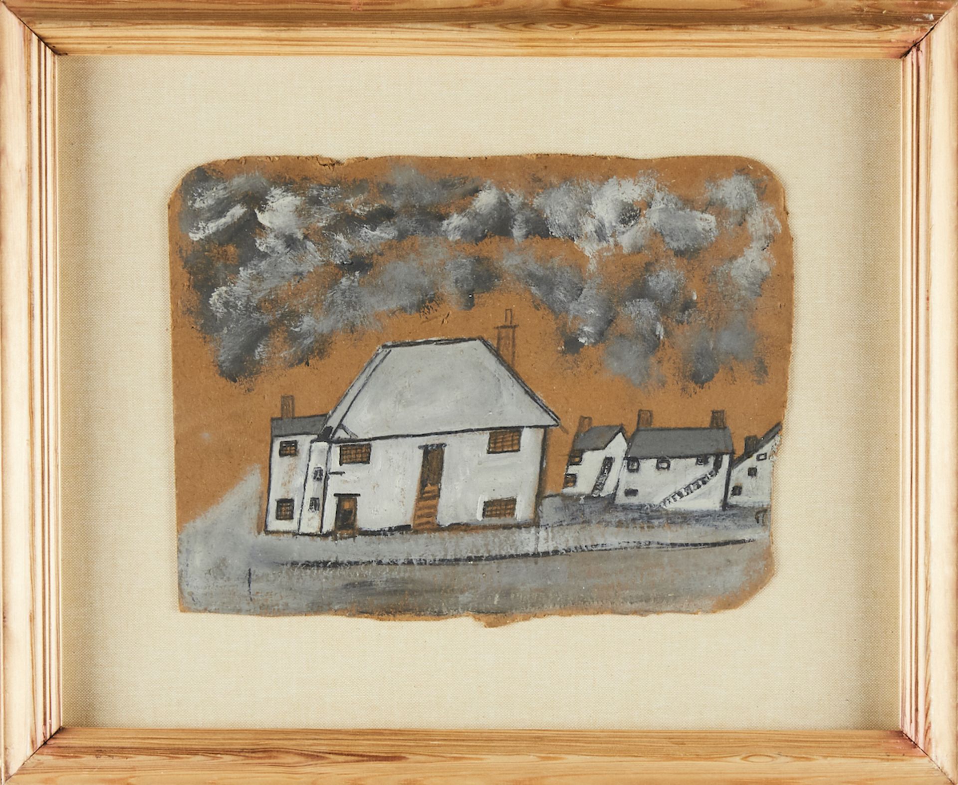 Alfred Wallis "The White House" Painting on Board - Bild 2 aus 3