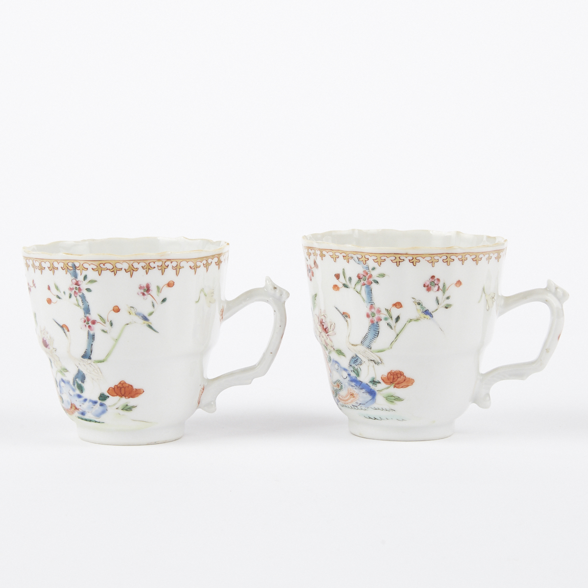 Pair of 18th c. Chinese Porcelain Famille Rose Teacups - Image 4 of 5