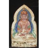 18th c. Chinese Tibetan Ceramic Buddha