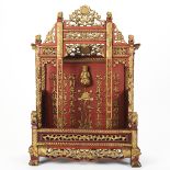 19th c. Chinese Daoist Carved & Gilt Temple Altar